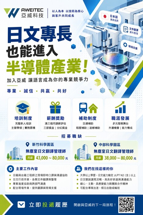 【徵才】亞威科技日文翻譯職缺圖片